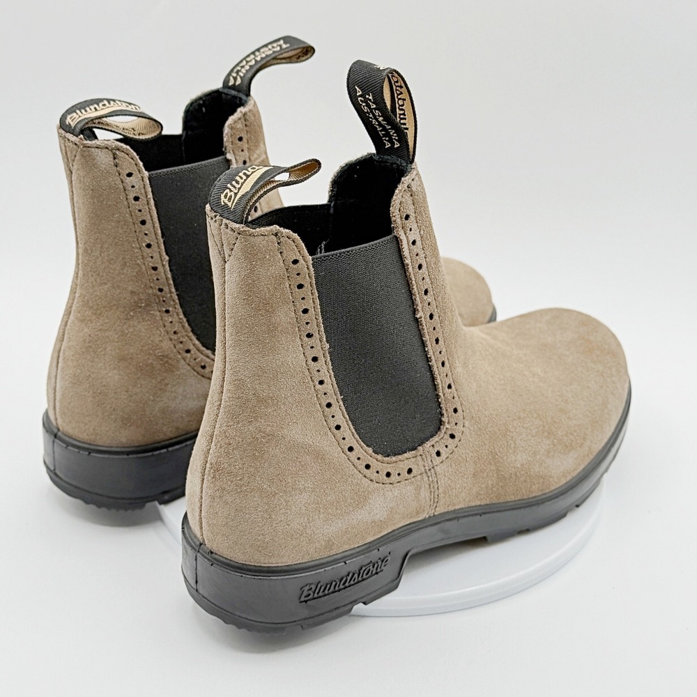 Blundstone Chelsea Boots 2516 HighTop Size 8 US Dark Mushroom Suede Brogue New - Picture 10 of 11